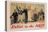 All Together! Enlist in the Navy-Reuterdahl-Stretched Canvas