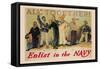 All Together! Enlist in the Navy-Reuterdahl-Framed Stretched Canvas