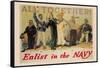 All Together! Enlist in the Navy-Reuterdahl-Framed Stretched Canvas