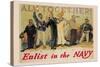 All Together! Enlist in the Navy-Reuterdahl-Stretched Canvas