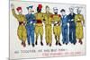 All Together, We Will Beat Them!, 2nd World War Postcard, C1941-1944-Jean Loup-Mounted Giclee Print