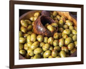 All Types of Olives for Sale at Borough Olives in Borough Market, London-Julian Love-Framed Photographic Print