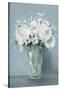 All White Blooms-Carol Robinson-Stretched Canvas