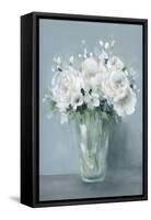 All White Blooms-Carol Robinson-Framed Stretched Canvas