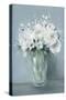 All White Blooms-Carol Robinson-Stretched Canvas
