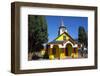 All Wood Church in the Fishing Village of Quemchi, Island of Chiloe, Chile-Peter Groenendijk-Framed Photographic Print