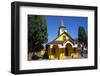 All Wood Church in the Fishing Village of Quemchi, Island of Chiloe, Chile-Peter Groenendijk-Framed Photographic Print