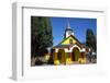 All Wood Church in the Fishing Village of Quemchi, Island of Chiloe, Chile-Peter Groenendijk-Framed Photographic Print