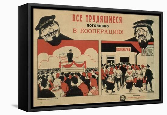 All Working People to Cooperatives!, 1929-null-Framed Stretched Canvas