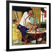 "All Wrapped Up in Christmas", December 19, 1959-Richard Sargent-Framed Giclee Print