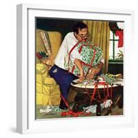 "All Wrapped Up in Christmas", December 19, 1959-Richard Sargent-Framed Giclee Print