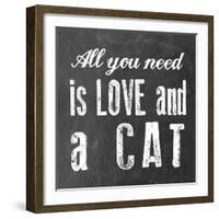 All You Need Cat-Erin Clark-Framed Giclee Print