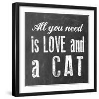 All You Need Cat-Erin Clark-Framed Giclee Print