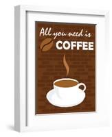 All You Need Is Coffee-comodo777-Framed Art Print