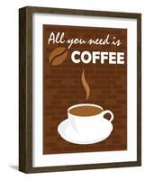 All You Need Is Coffee-comodo777-Framed Art Print