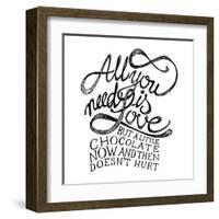 All You Need Is Love and Chocolate-ONiONAstudio-Framed Art Print