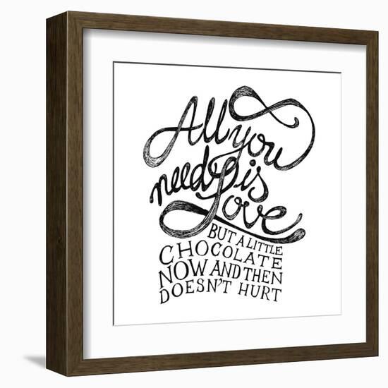 All You Need Is Love and Chocolate-ONiONAstudio-Framed Art Print