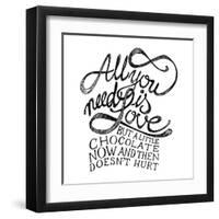 All You Need Is Love and Chocolate-ONiONAstudio-Framed Art Print