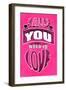 All You Need Is Love - Tommy Human Cartoon Print-Tommy Human-Framed Giclee Print