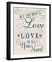 All You Need is Love-Tom Frazier-Framed Art Print