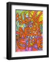 All you need is love-Dean Russo- Exclusive-Framed Giclee Print