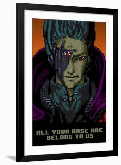 All Your Base Are Belong To Us Video Game-null-Framed Art Print