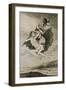 Alla va eso,("This way"),etching No.66 from the "Caprichos",around 1798. .-Francisco de Goya y Lucientes-Framed Giclee Print