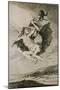 Alla va eso,("This way"),etching No.66 from the "Caprichos",around 1798. .-Francisco de Goya y Lucientes-Mounted Giclee Print