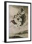 Alla Va Eso, (This Way), Etching No. 66 from the Caprichos, Around 1798-Francisco de Goya-Framed Giclee Print