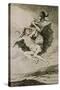 Alla Va Eso, (This Way), Etching No. 66 from the Caprichos, Around 1798-Francisco de Goya-Stretched Canvas
