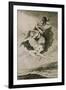 Alla Va Eso, (This Way), Etching No. 66 from the Caprichos, Around 1798-Francisco de Goya-Framed Giclee Print