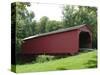 Allaman Covered Bridge in Henderson County, north of Nauvoo, Illinois, USA-Gayle Harper-Stretched Canvas