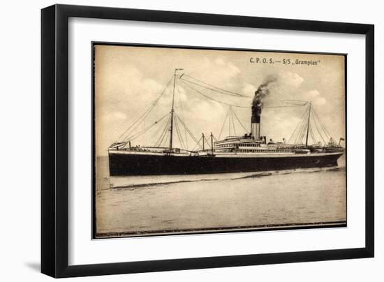 Allan Line, C.P.O.S, S.S. Grampian, Dampfschiff-null-Framed Giclee Print