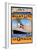 Allan Line Royal Mail To Canada-null-Framed Art Print