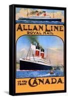 Allan Line Royal Mail To Canada-null-Framed Stretched Canvas