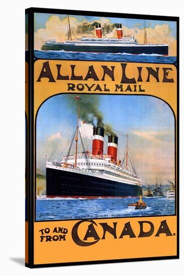 Allan Line Royal Mail To Canada-null-Stretched Canvas