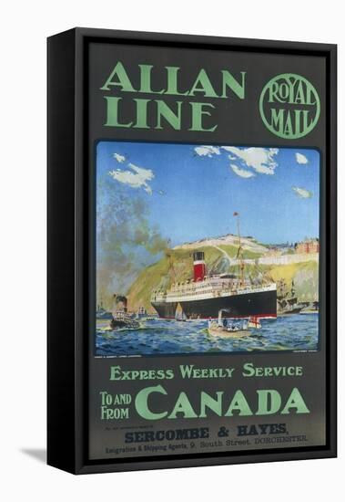 Allan Line to Canada Poster-null-Framed Stretched Canvas
