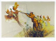 Pheasant Hunt-Allan Mardon-Framed Limited Edition