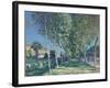 Allée de peupliers aux environs de Moret-sur-Loing-Alfred Sisley-Framed Giclee Print