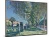 Allée de peupliers aux environs de Moret-sur-Loing-Alfred Sisley-Mounted Giclee Print