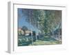 Allée de peupliers aux environs de Moret-sur-Loing-Alfred Sisley-Framed Giclee Print