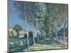 Allée de peupliers aux environs de Moret-sur-Loing-Alfred Sisley-Mounted Giclee Print