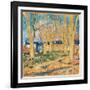 Allee De Platanes Pres De La Gare D'arles  (Avenue of Plane Trees near Arles Station) Peinture De-Vincent van Gogh-Framed Giclee Print