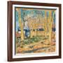 Allee De Platanes Pres De La Gare D'arles  (Avenue of Plane Trees near Arles Station) Peinture De-Vincent van Gogh-Framed Giclee Print