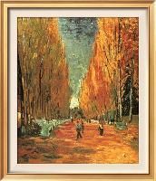 Allee des Alycamps-Vincent van Gogh-Framed Textured Art