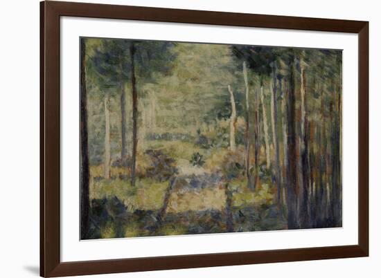 Allée en forêt, Barbizon-Georges Seurat-Framed Giclee Print