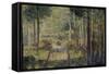 Allée en forêt, Barbizon-Georges Seurat-Framed Stretched Canvas