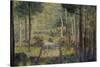 Allée en forêt, Barbizon-Georges Seurat-Stretched Canvas