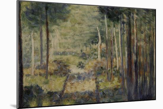 Allée en forêt, Barbizon-Georges Seurat-Mounted Giclee Print