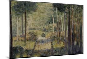 Allée en forêt, Barbizon-Georges Seurat-Mounted Giclee Print